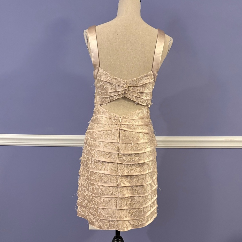 BCBGMaxAzria Cream Layered Dress - Picture 3 of 5